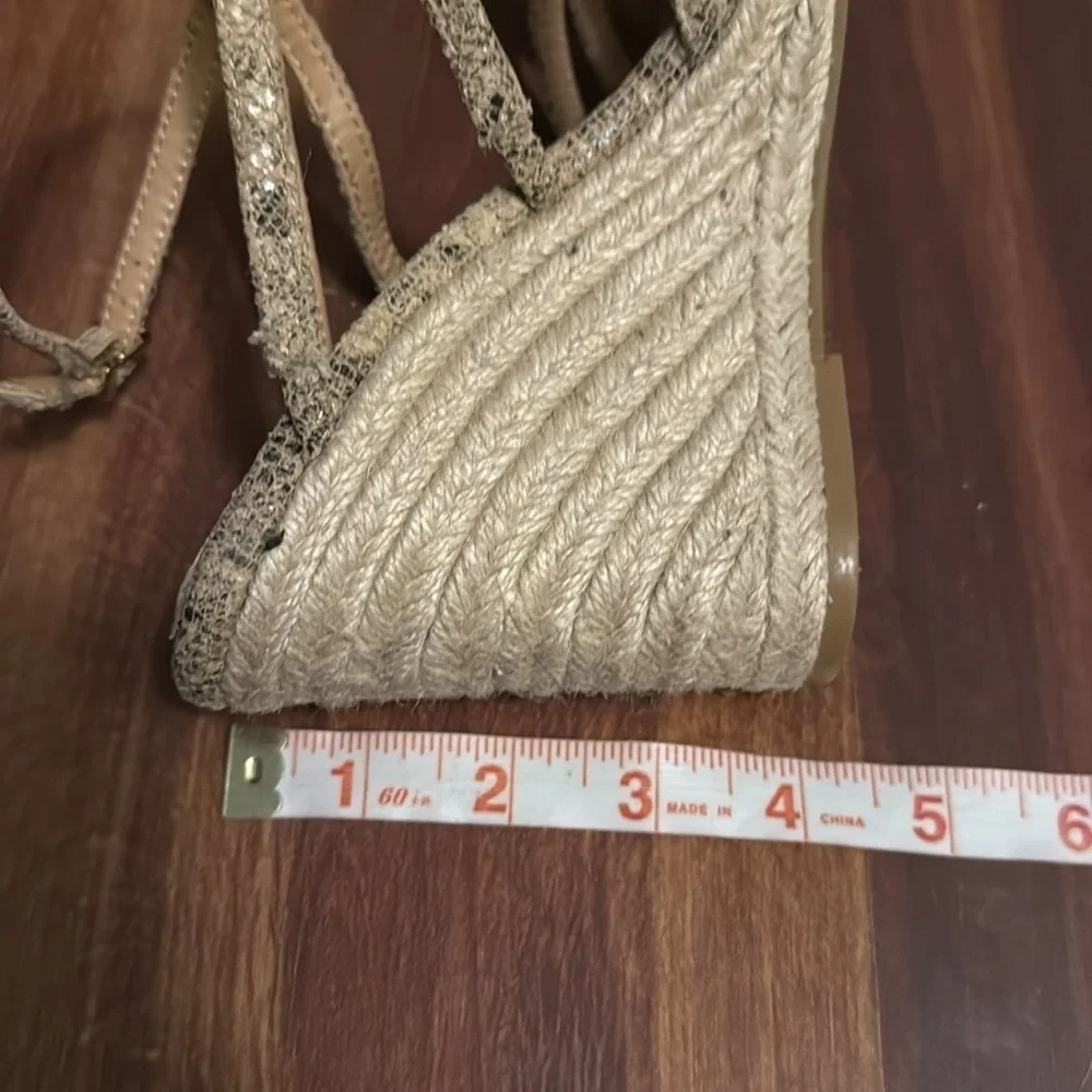 Express Women's Faux Snakeskin Strappy Espadrille size 6